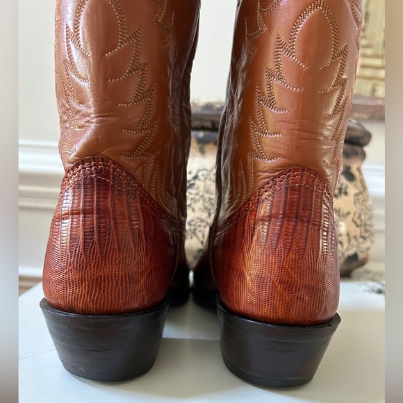 Nocona Men’s Lizard Cowboy Boots size 8 D, Women’s 9.5/10 - Picture 12 of 16